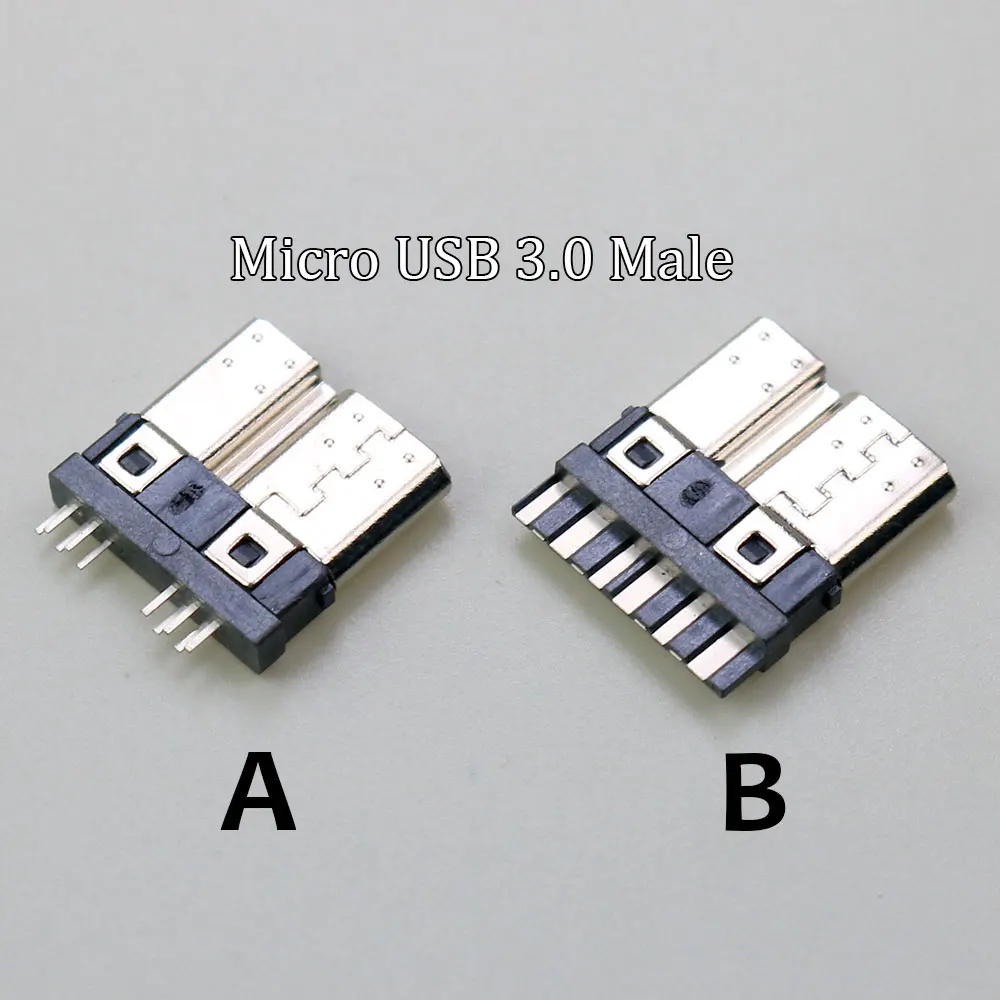 1PCS Micro 3.0 Male USB Connector B Type HI speed Data Transmmission 10Pin Soldering USB Jack  MC-685 MC-686