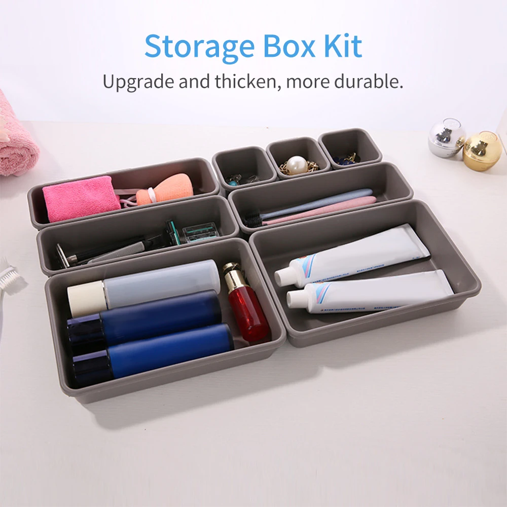 Creative Desk Organizer Desktop Storage Box Multi-Functional Drawer Organizer for Office Desk Kitchen Bathroom Makeup