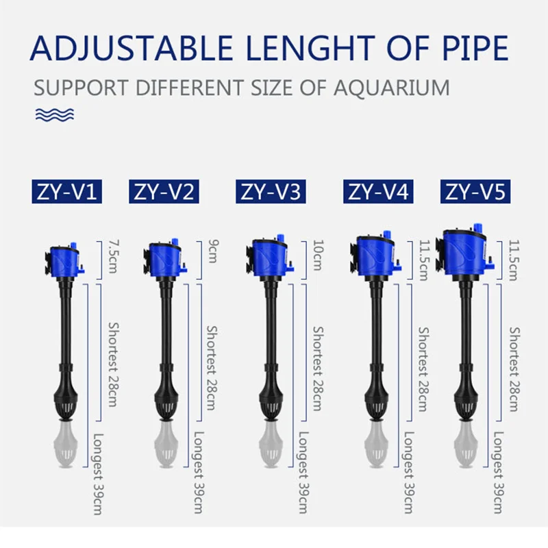 8/12/20/30/45w Aquarium Water Pump Aquarium Filter Pump For Fish Tank Coral Reef Marine Tank Pump Increase Air Oxygen Pump