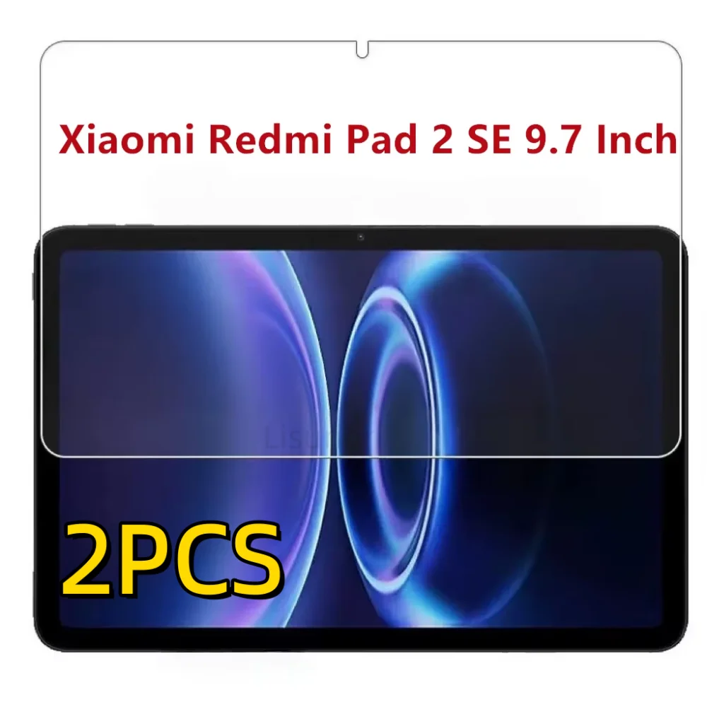 2 PCS 9H Tempered Glass Tablet Screen Protector For Xiaomi Redmi Pad 2 SE 9.7 Inch Anti Fingerprint HD Clear Protective Film