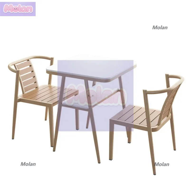 

Outdoor rock slab tea table light luxury small apartment living room balconyhousehold high-end small tea one
