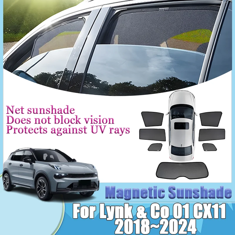 

For Lynk & Co 01 CX11 Accessories 2018~2024 2023 2022 Car Full Sun Visors Shade Protect Privacy Blocks UV Rays Car Accessories