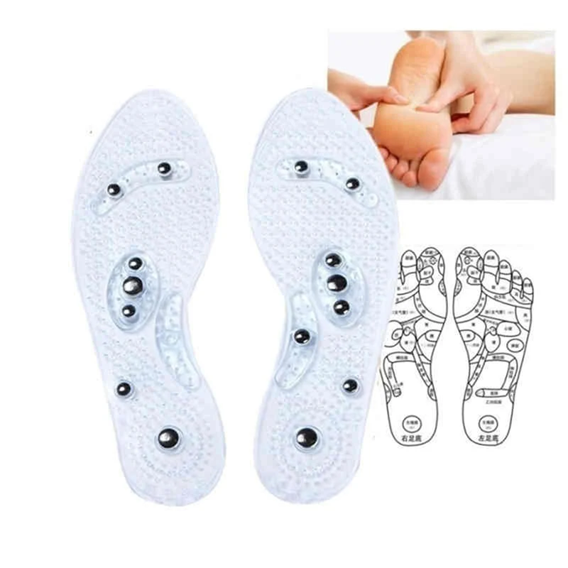 1 Paar Ademend Magnetotherapie Pad Schoenen Siliconen Sport Binnenzool Ondersteuning Masseren Anti-Slip Gel Honingraat Zachte Inlegzolen Pad