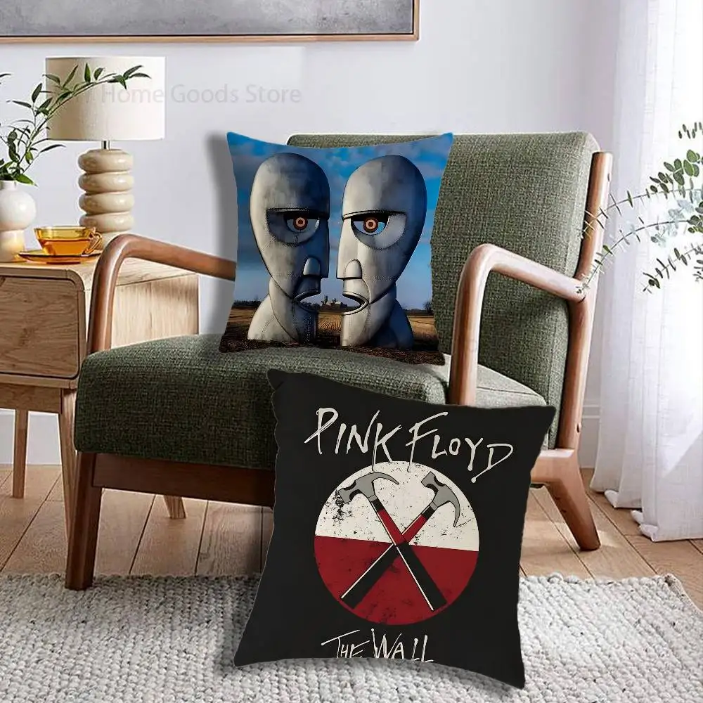 Band P-Pink HOT Floyd Rock England Print Throw Pillow Cover Square Cushion Case for Living Room Bedroom Decor