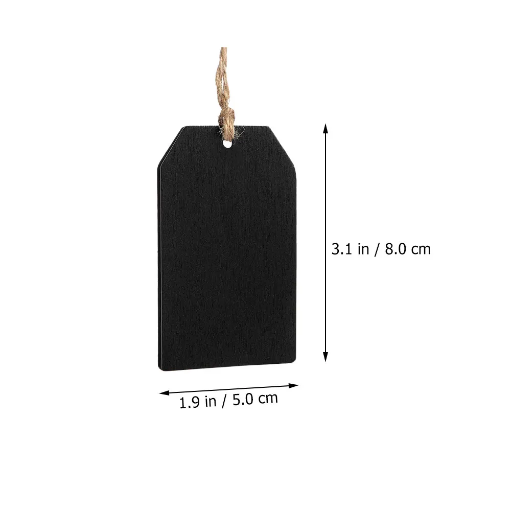 32 Pcs Wooden Labels Chalkboard Tags Pre Punched Holes Reusable Erasable Gift Bottle Wedding Blackboard Display