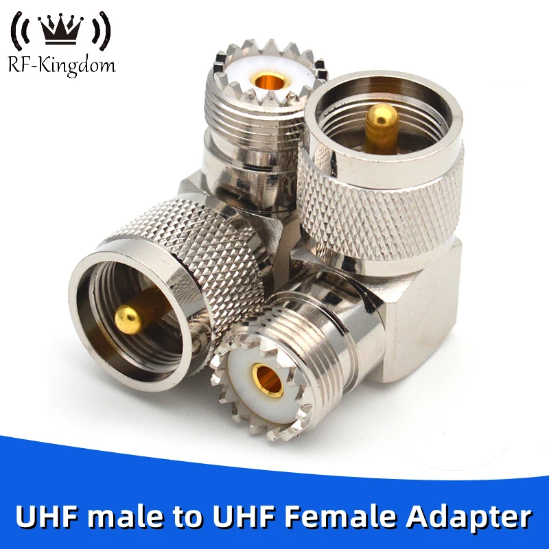 Adaptateurs RF 90 degrรฉs mรขle vers femelle UHF PL259 vers prise SO239, fiche ร Angle droit, 1 piรจce, VC532 P40 UHF-JKW