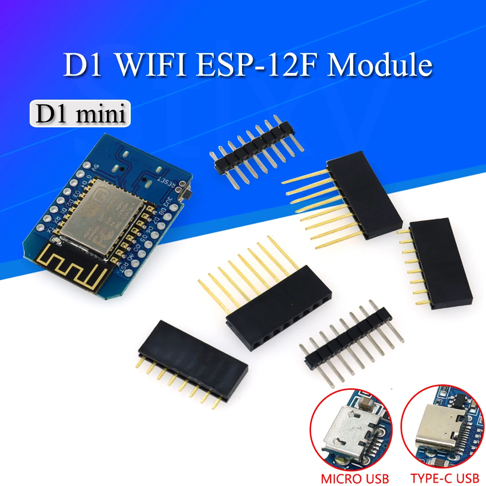 D1 mini - Mini NodeMcu 4M bytes Lua WIFI Internet of Things development board based ESP8266 for WeMos