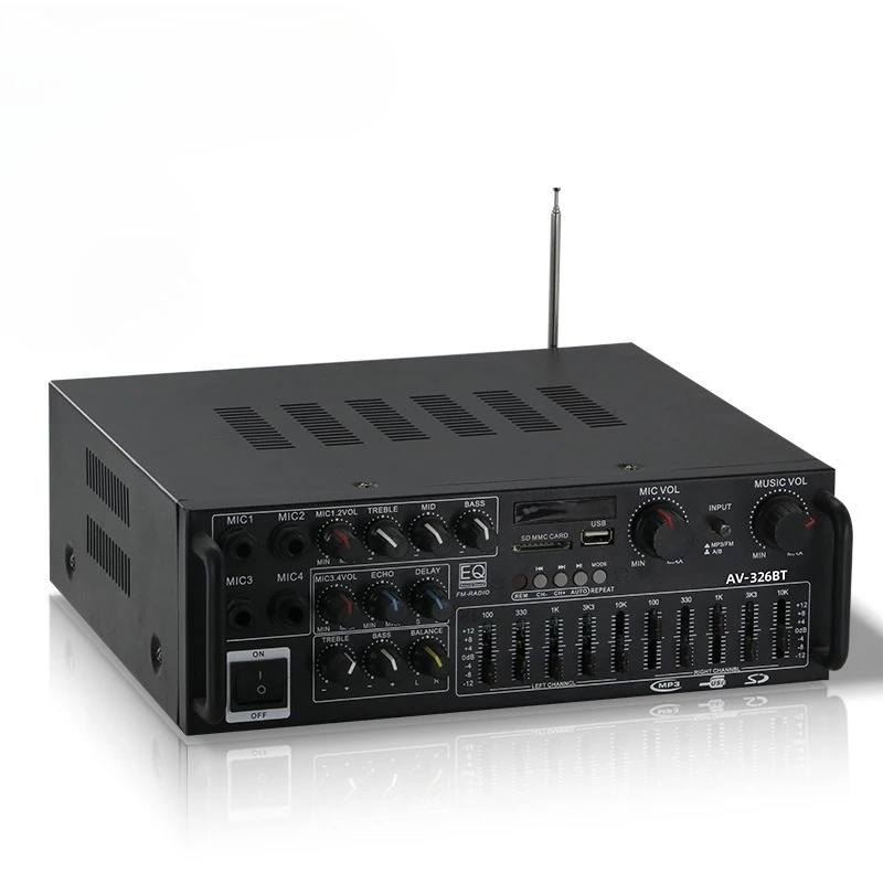 

High Power Amplifier Household Car Bluetooth Professional Sound System Karaoke High-quality Sound Bass Amplifier