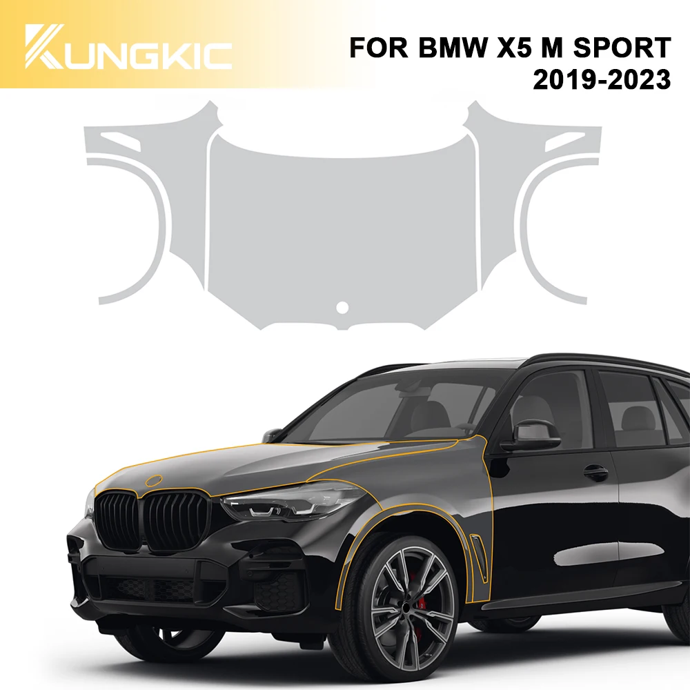 

For BMW X5 G05 M SPORT 2019-2023 TPU Anti-collision Pre Cut Protection Trim Strip Car Engine Door Fender Rear Car Body Sticker