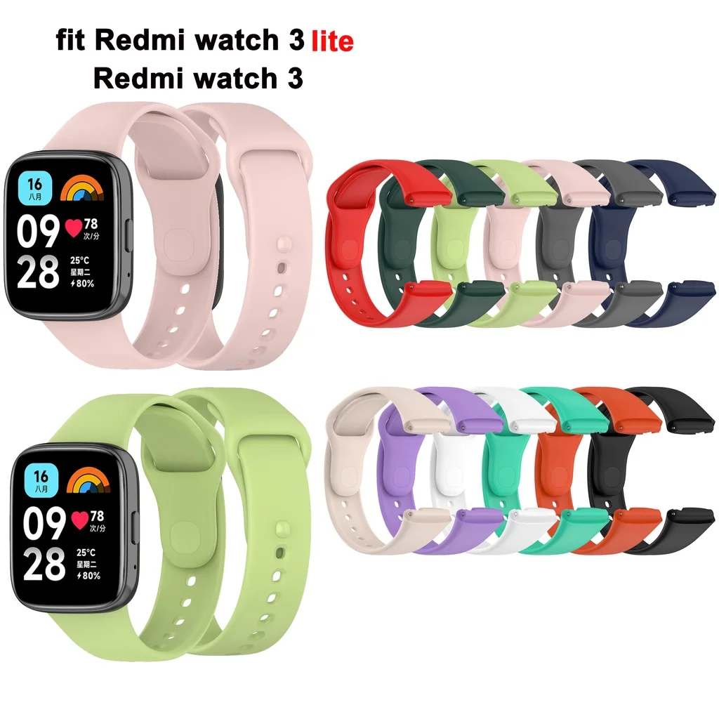 

Silicone Strap for Redmi watch 3 Active Lite watch3 Soft Wrist band Smart Accessories