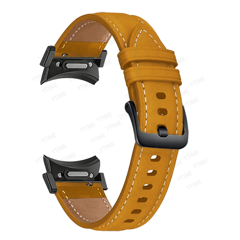 No Gap Strap for Samsung Galaxy Watch 7/6/5/4 40mm 44mm 5 Pro FE Leather Bracelet for Galaxy Watch 6 4 Classic 43 47mm 42 46 mm