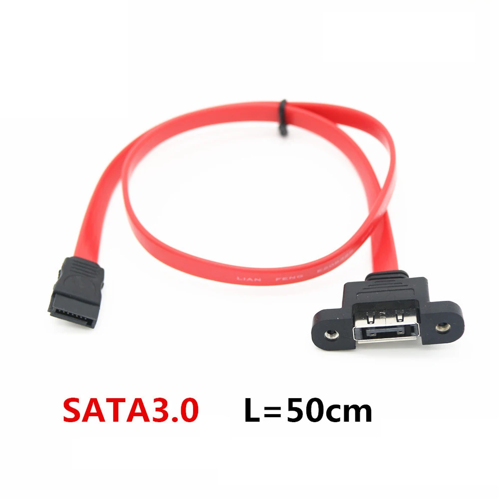 Verlengsnoer Sata 7P Man-vrouw Panel Mount 50 Cm