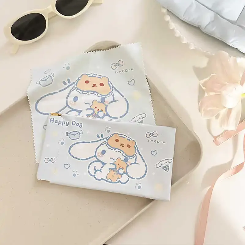 Miniso Sanrio 안경 가방 안티 압력 휴대용 선글라스 보관 가방 귀여운 자동 닫기 하이 엔드 여성 스타일 기능