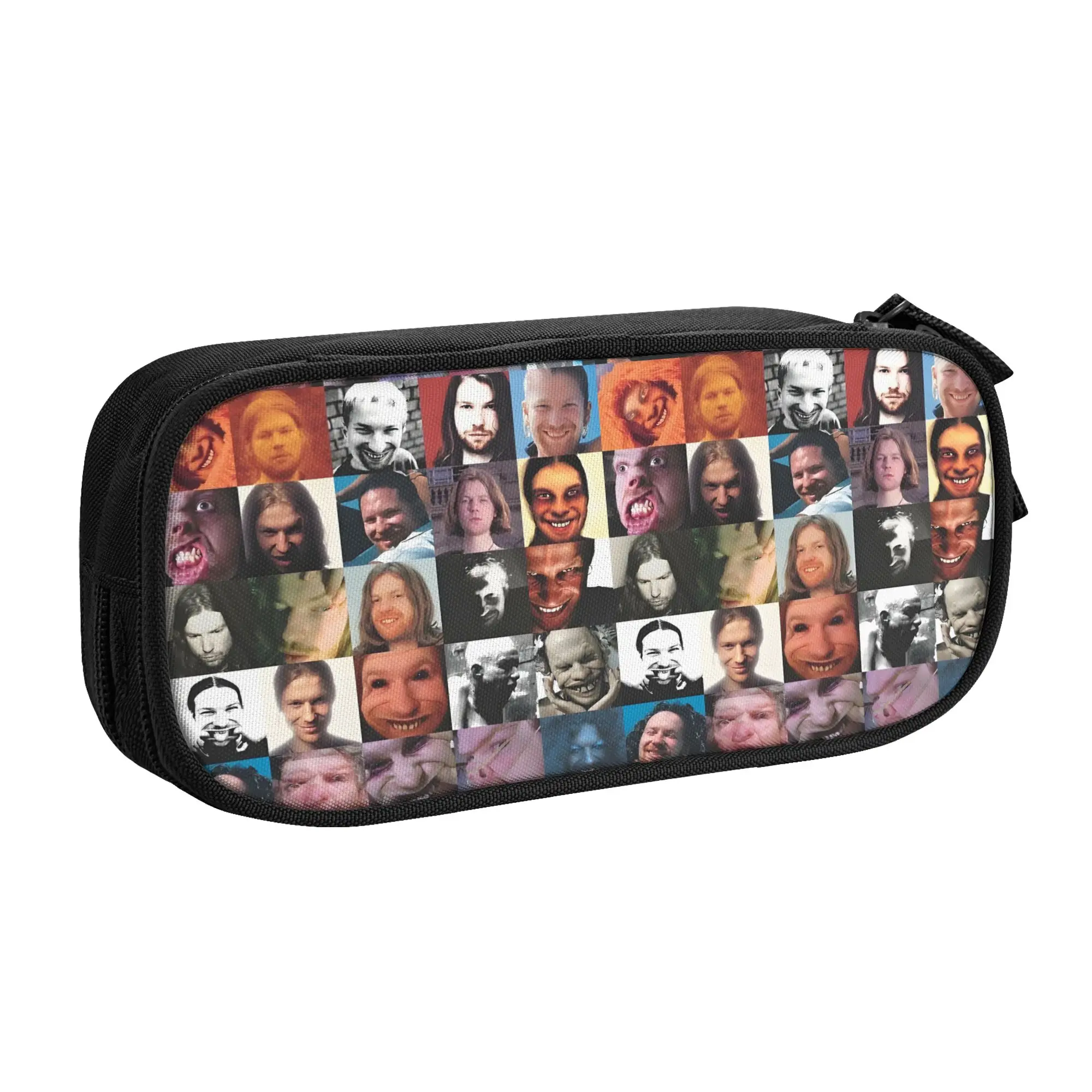 Electronic Music Aphex Twin Pencil Cases for Girls Boys British Musician Composer Large Storage Pen Bag Box School Accessories