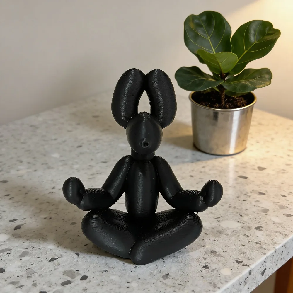 Niedliche Meditationsballon-Hundestatuen-Ornament, verspielte kleine Hunde-Ornament, geeignet für Wohnzimmer, Bücherregale zum Valentinstag