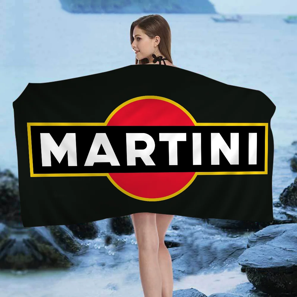 Martini logo printed Towel Microfiber Beach Towel Absorbent Quick dry Soft Yoga Swimming Resort Mountain Climbing Towel