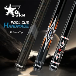 Crical Carbon Fiber Pool Cue Stick with12.5mm Tip 3/8*8 pin joint for 58