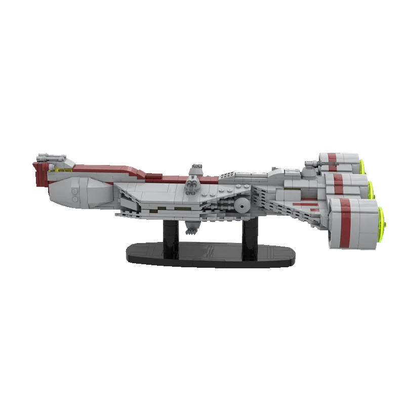 MOC بناء لعبة سلسلة حرب الفضاء نموذج تمثال سفينة الفضاء نموذج 666 قطعة مجموعة ألعاب التجميع الإبداعية مناسبة لجميع enthu