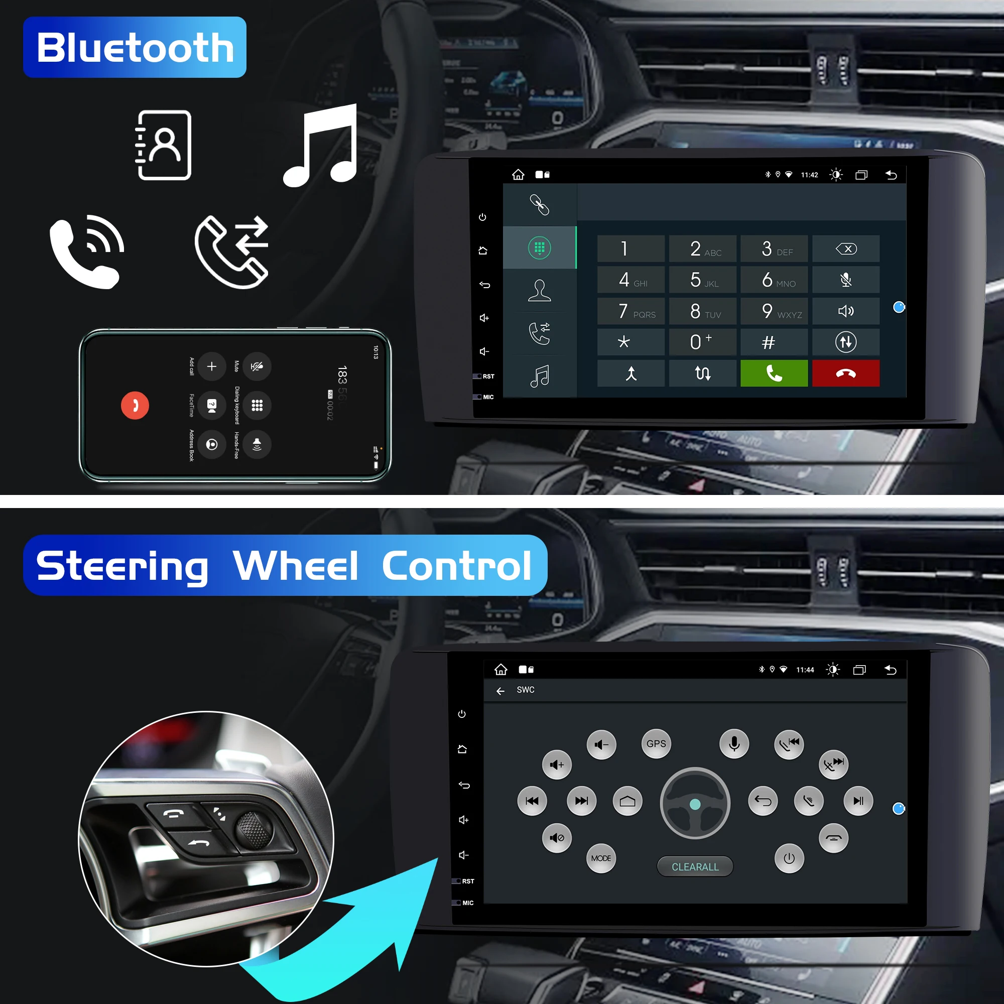 

Android car radio for Mercedes Benz GL ML CLASS W164 X164 ML350 ML450 ML500 GL320 GL450 9’’ Carplay/Android Auto, GPS Navigation