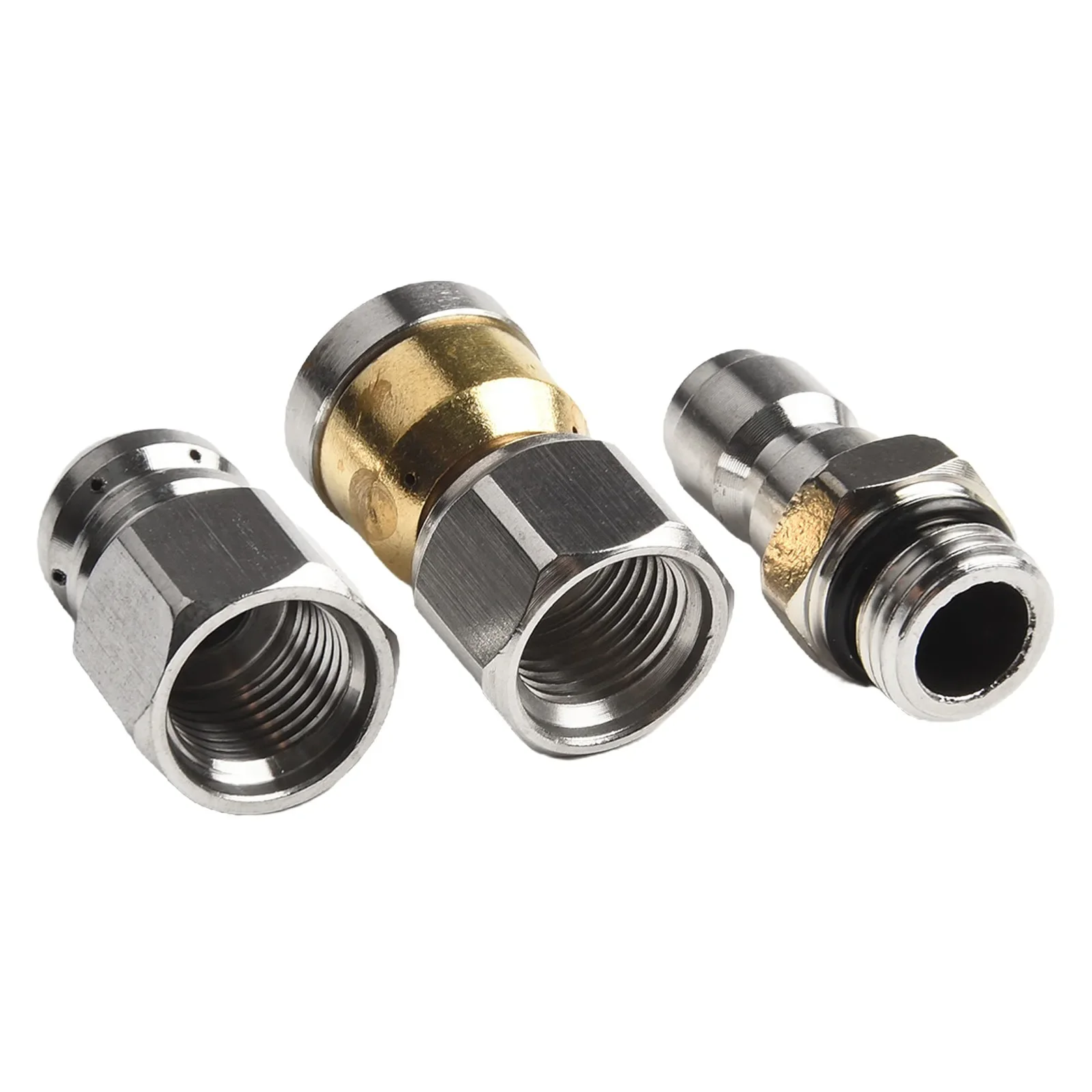 

Jetter Heads Kit for Pressure Washer Rotating Button Drain Cleaning Nozzle Tips with 10 Various Nozzle Options