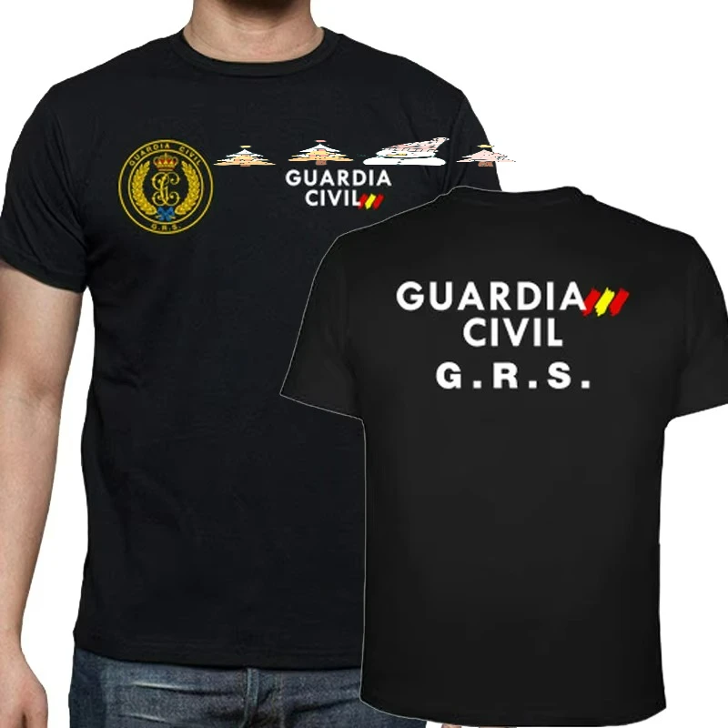 Camiseta Española Guardia Civil Gar Insignia T-Shirt. Premium Cotton Short Sleeve O-Neck Mens T Shirt New S-3XL