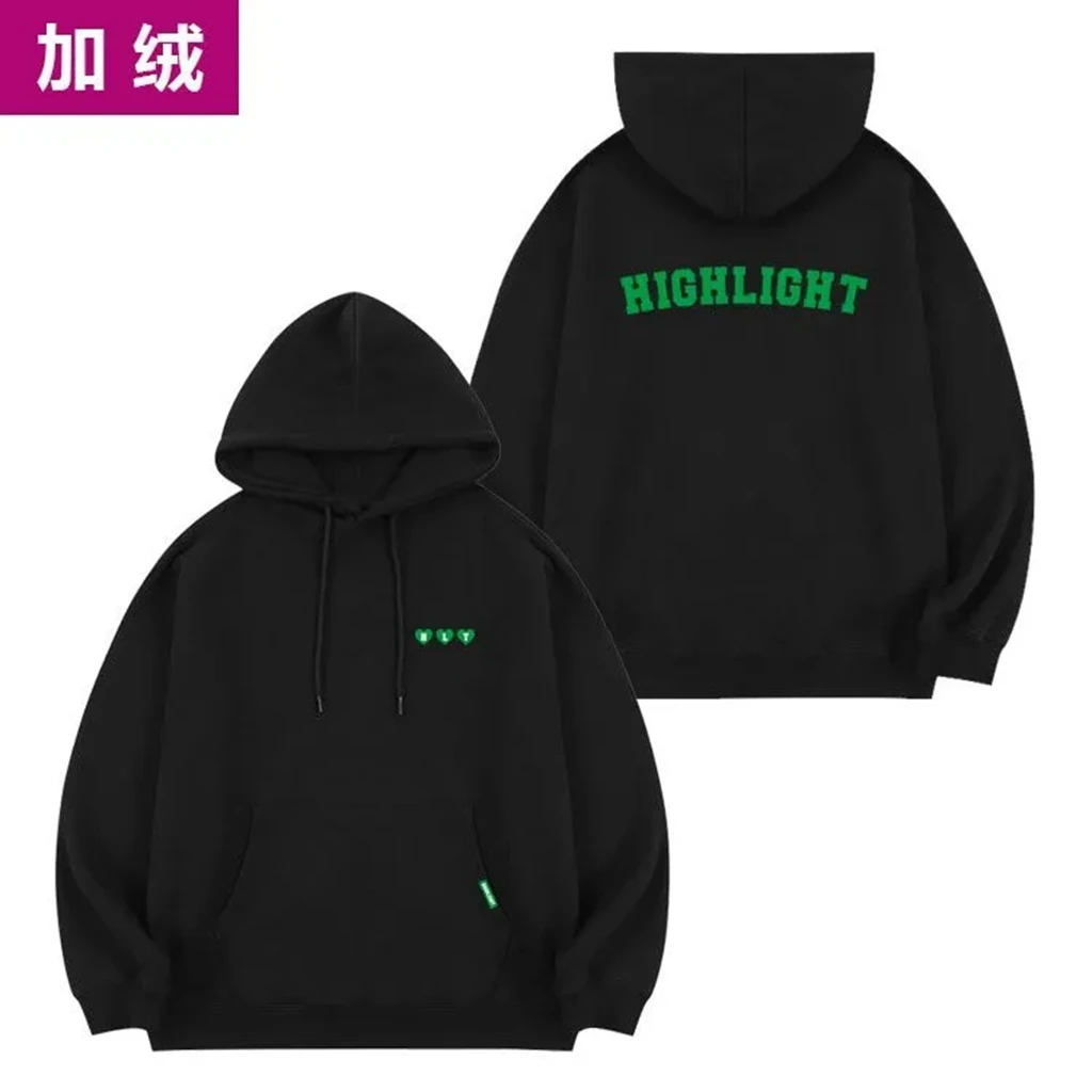 

kpop Y2K new Highlight Letter Hoodies Kpop Zipper Hooded Woman clothing y2k streetwear loose fashion Sweatshirts cardigan jacket