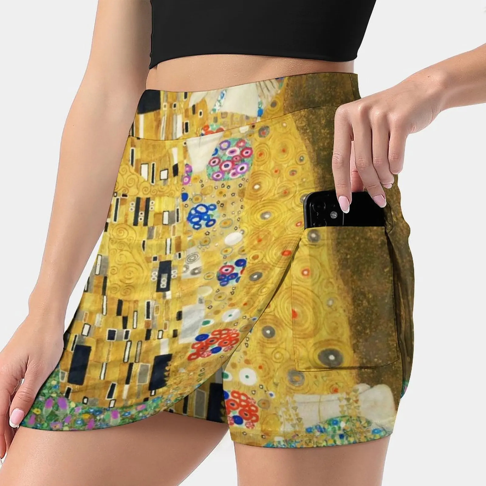 

The Kiss By Klimt Women's skirt Aesthetic skirts New Fashion Short Skirts Klimt Gustav Klimt Kiss Thesis Gold Austria Austrian