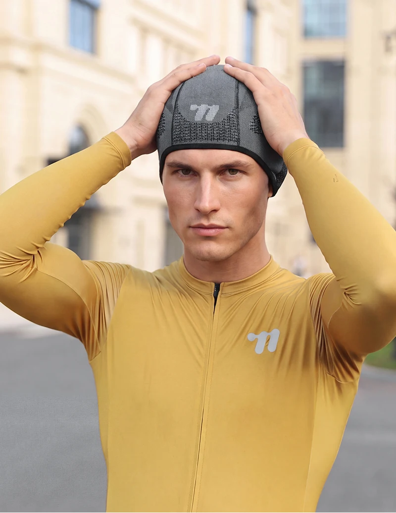 WEST BIKING Fahrradkappe Helmfutter Atmungsaktive Strickmütze Winddichter Ohrenschutz MTB Rennrad Kopfbedeckung Frühling Herbst Skull Cap – Detail 9