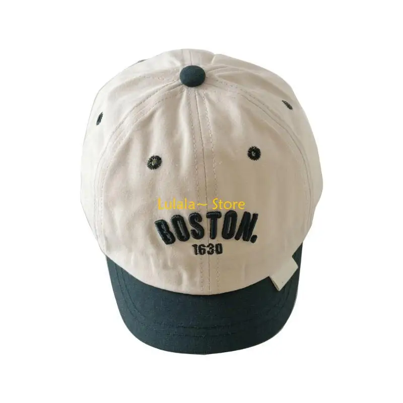 

Y4QA Boy Girls Summer Sun Hat Embroidery Baseball Hat Breathable Chid Hat Cotton Hat