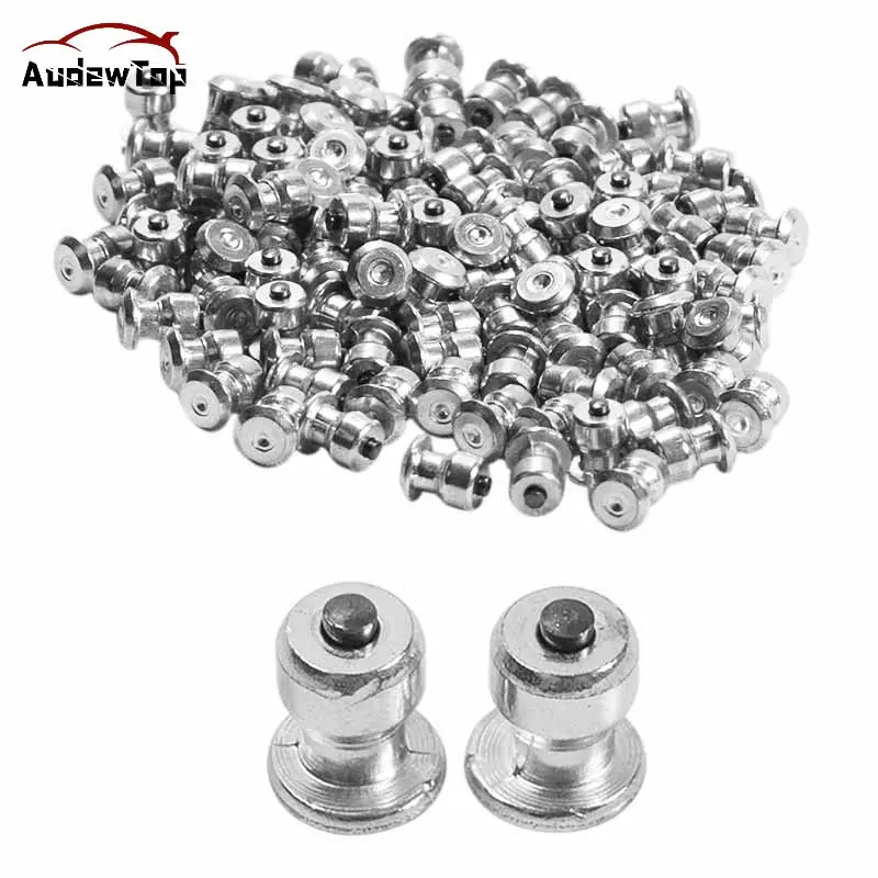 100pcs 8x10mm For Shoes ATV Car Motorcycle Tire Car Tires Winter Wheel Lugs Car Tires Studs Screw Snow Spikes Wheel Tyre Studs