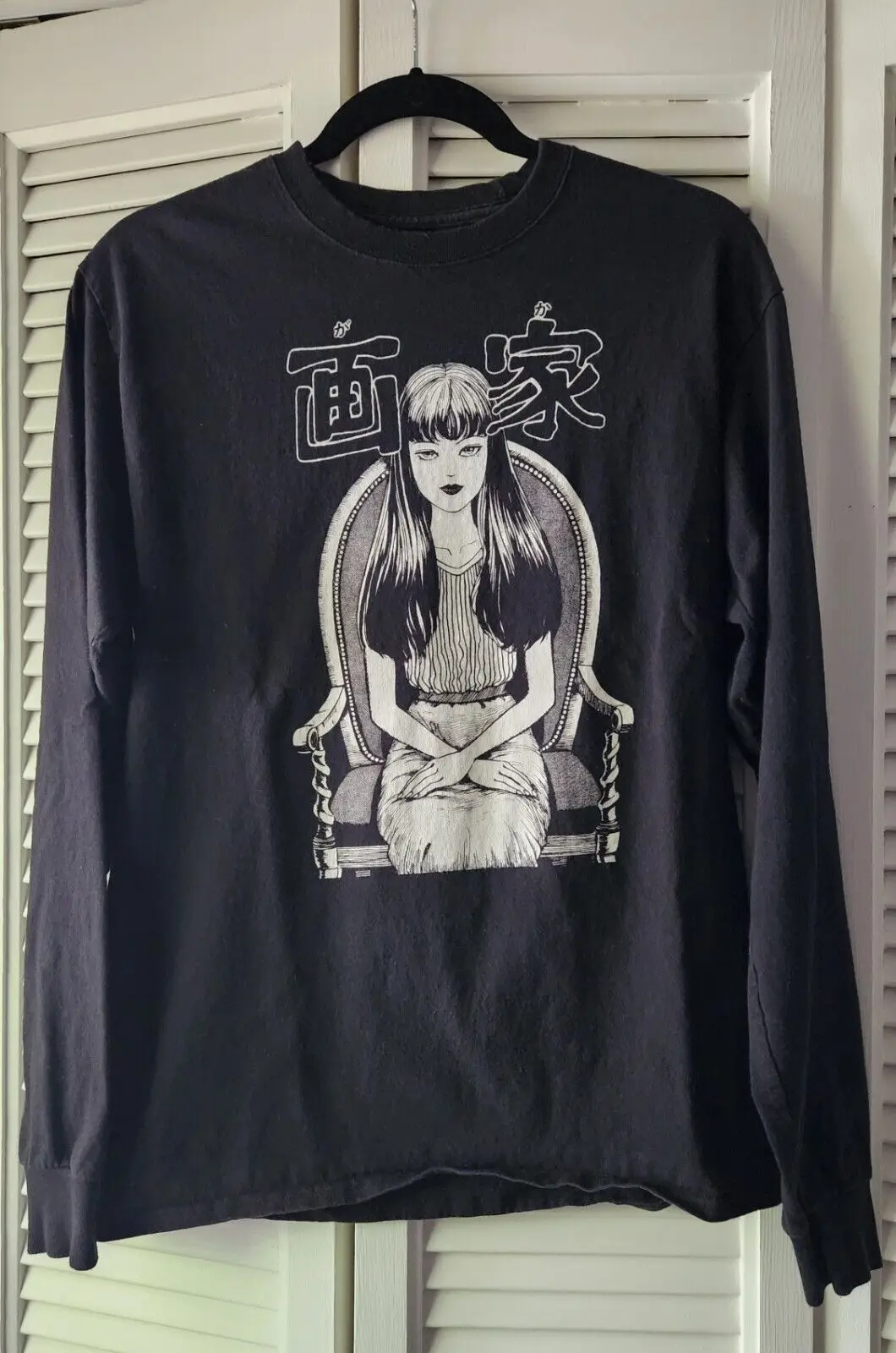 Tomie junji-camiseta de manga comprida, tamanho médio