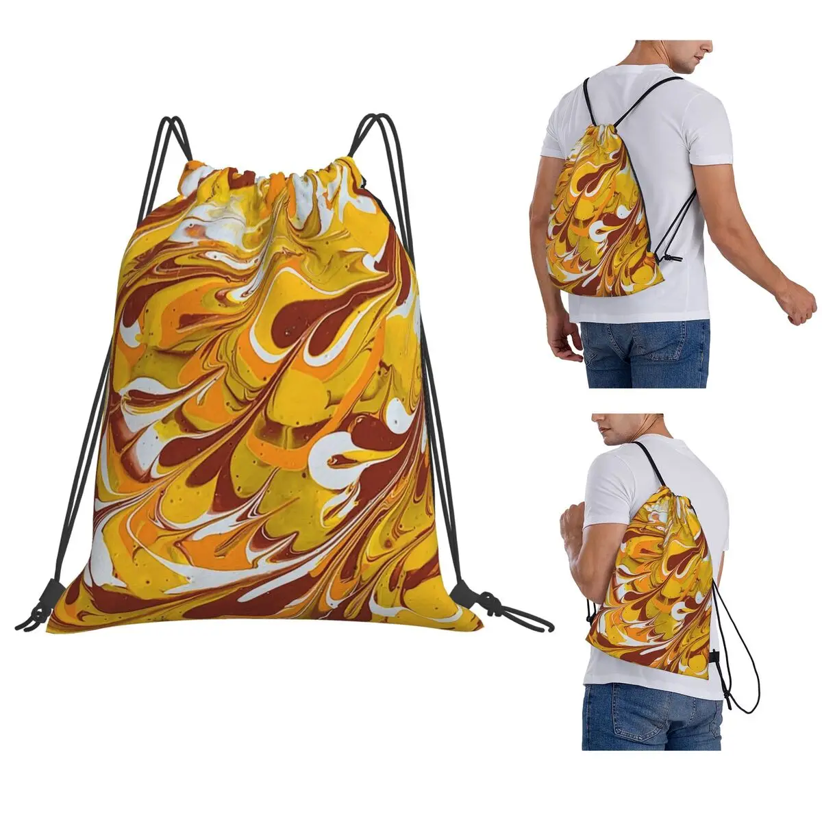 

Various Color Gradients Backpacks Multi-function Drawstring Bags Sports Bag Book Bags for Travel Students