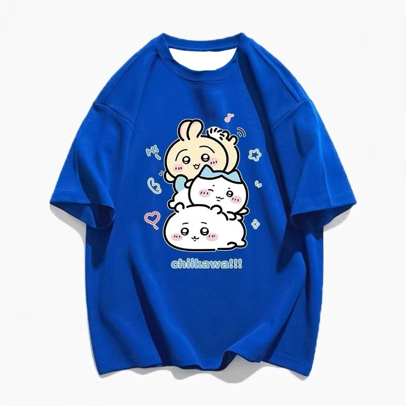 2026 Anime Chiikawa Usagi Momonga Hachiware Kurimanjuu T-Shirt Unisex Men Women Quick-dry Breathable Y2k Kawaii Jersey Gifts view 2
