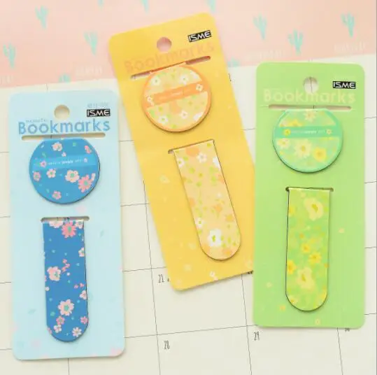 2pcs/pack per lot fresh flower Magnetic Bookmarks Office&School Fashion Christmas Gift Zakka styles