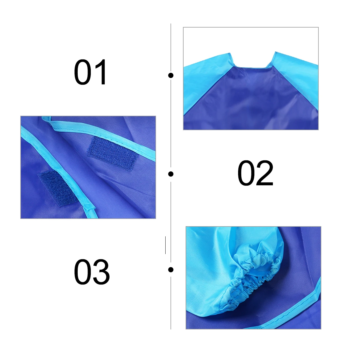

Waterproof For Kids Long Sleeve Waterproof Painting Apron Machine Children Art Smock Washable Large Size Smock Blue