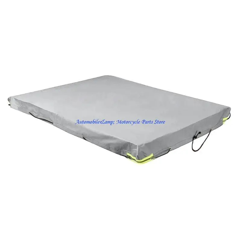 

H7BD Anti-UV Tarp Cover 208x114x13cm Trailer Flat Tarpaulin with Reflective Strip