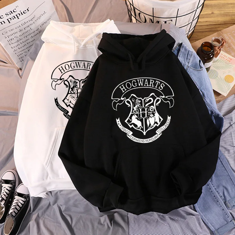 Harryy Potter Hogwarts Academy badge couple sweater Hermione Gryffindor loose long-sleeved hooded top Slytherin student gift