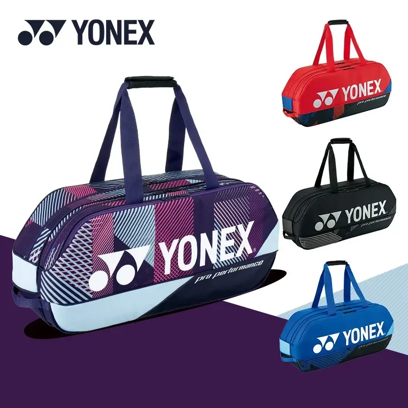 

Yonex Genuine Badminton Bag 2024 NEW Sports Tennis Bag Waterproof Large Capacity Hold 6 Racket Professional Competition Training