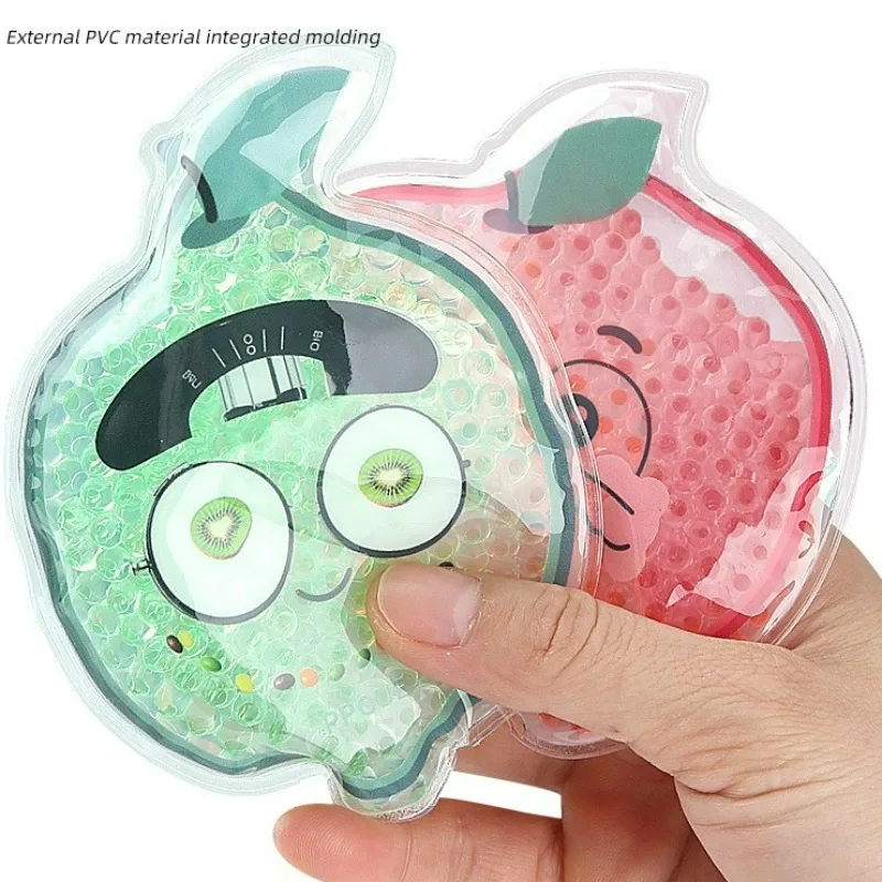 Adorable paquete de hielo/caliente de dibujos animados: compresa de cuentas de gel reutilizable para cabeza, brazos, piernas, perfecta para deportes, gimnasio y refrigeración al aire libre