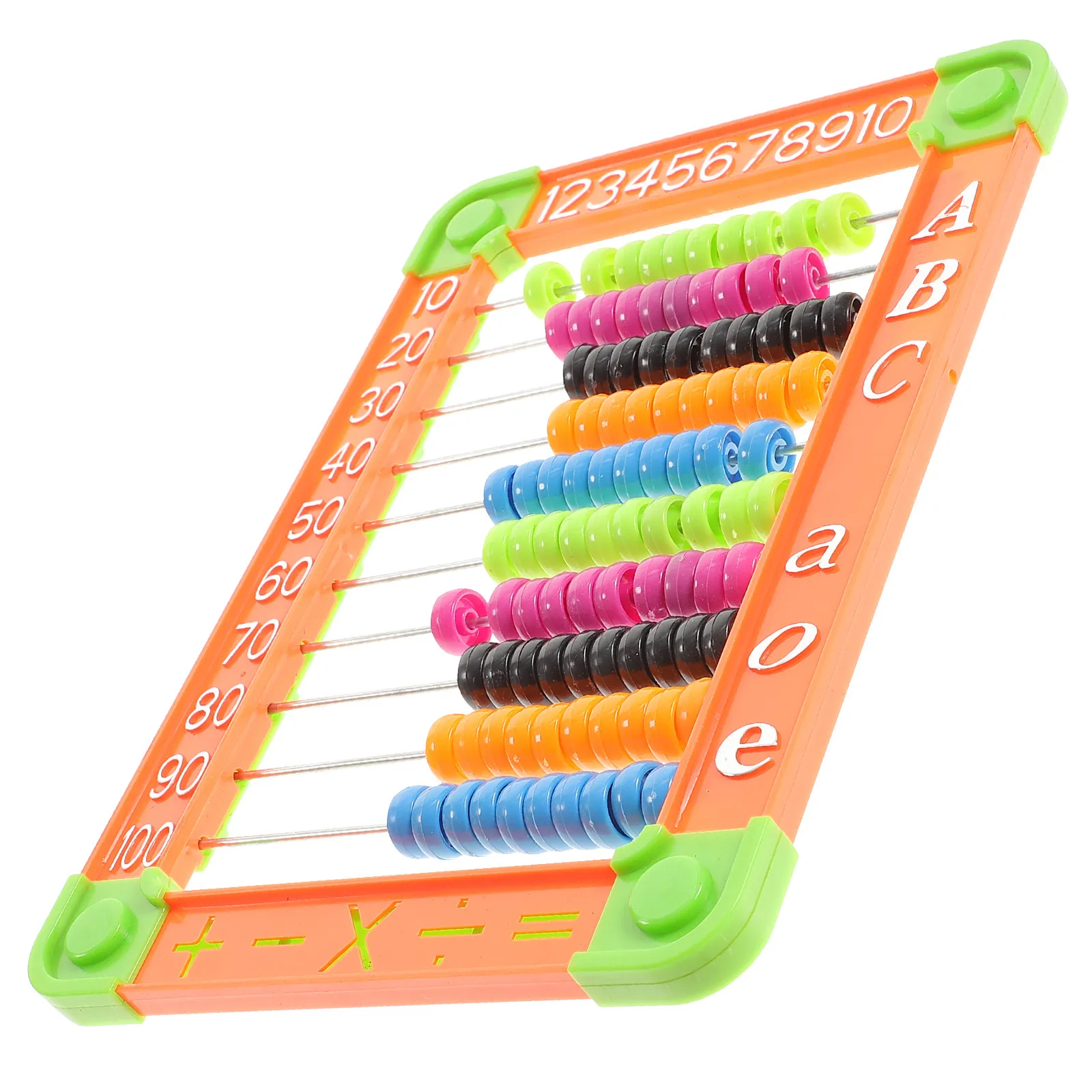 

1Pcs Plastic Abacus Learning Arithmetic Counting Letters Numbers 100 Beads Early Educational Cognitive Tool