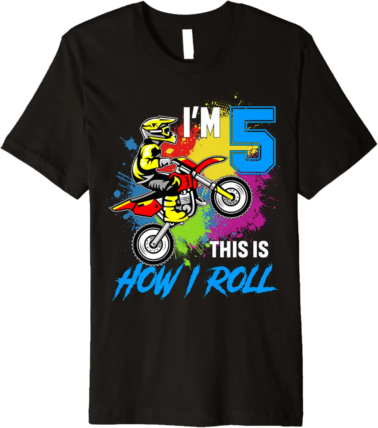 

5 Year Old Dirt Bike Birthday Boy Party Motocross MX 5th Premium Premium T-Shirt