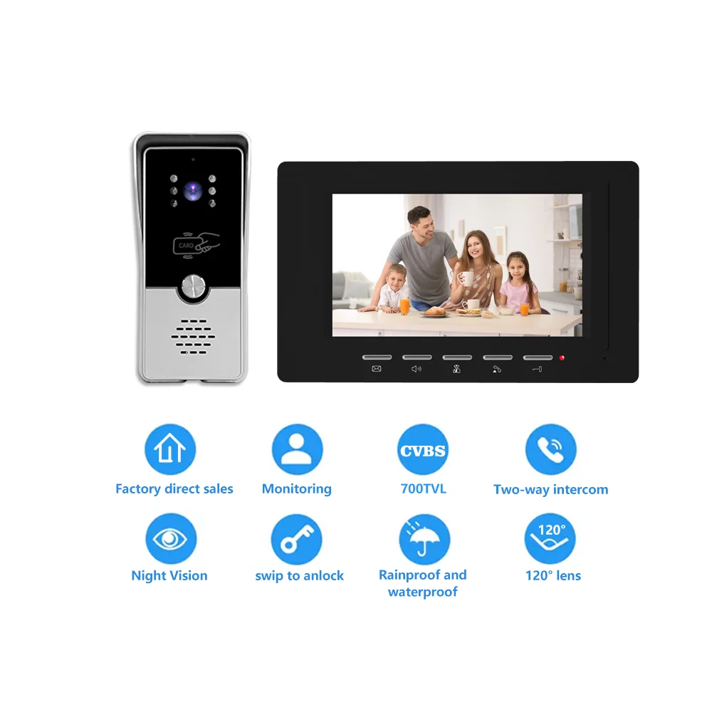 Visual Doorbell Home Wired Monitoring Video High-Definition Intelligent Night Vision Villa Electronic Access Control System