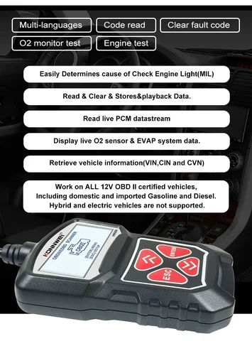 Сканер KW309 OBD2 Автомобильный диагностический сканер для Toyota Corolla Yaris Rav4 Avensis Auris Camry Reiz Check Vehicles Engine