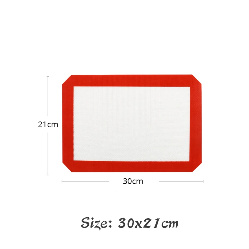 Non-Stick Silicone Baking Mats Cookie Pad Rolling Dough Mat High Temperature Resistant Glass Fiber Oven Mat Batter Flour Fondant