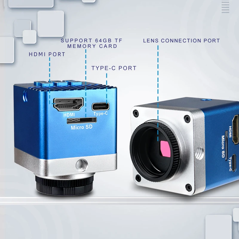 YIZHAN 4K 60MP UHD مجهر رقمي إلكتروني مع قاعدة كبيرة 215X 300X C-Mount عدسة تكبير لحام PCB/إصلاح DIY/الساعة حزمة البريد #3