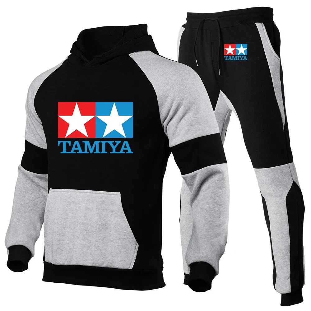 2024 TAMIYA Legendary 90 Car Toy Classic Logo  Autumn Men Casual Set Spliced Pants Baseball Stand Neck Jacket High Quality Suit