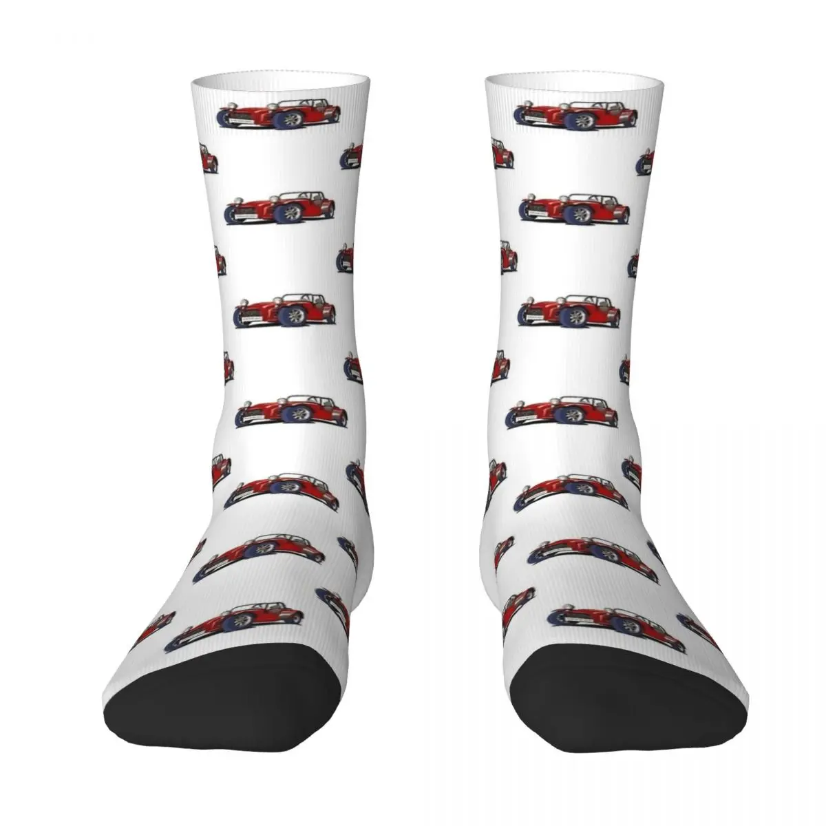 British Luxury Seven Car Socks Fashion Vintage Stockings Adults Men Medium Soft Cycling Socks Autumn Printed Non-Slip Socks