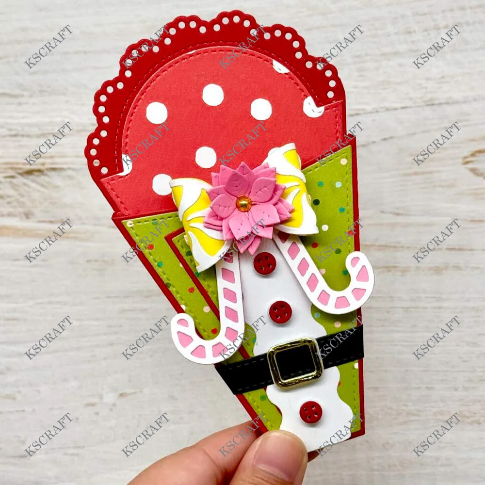 

KSCRAFT букет обертка Рождество добавляются на вырубные штампы трафареты для DIY Скрапбукинг декоративное тиснение DIY бумажные карты