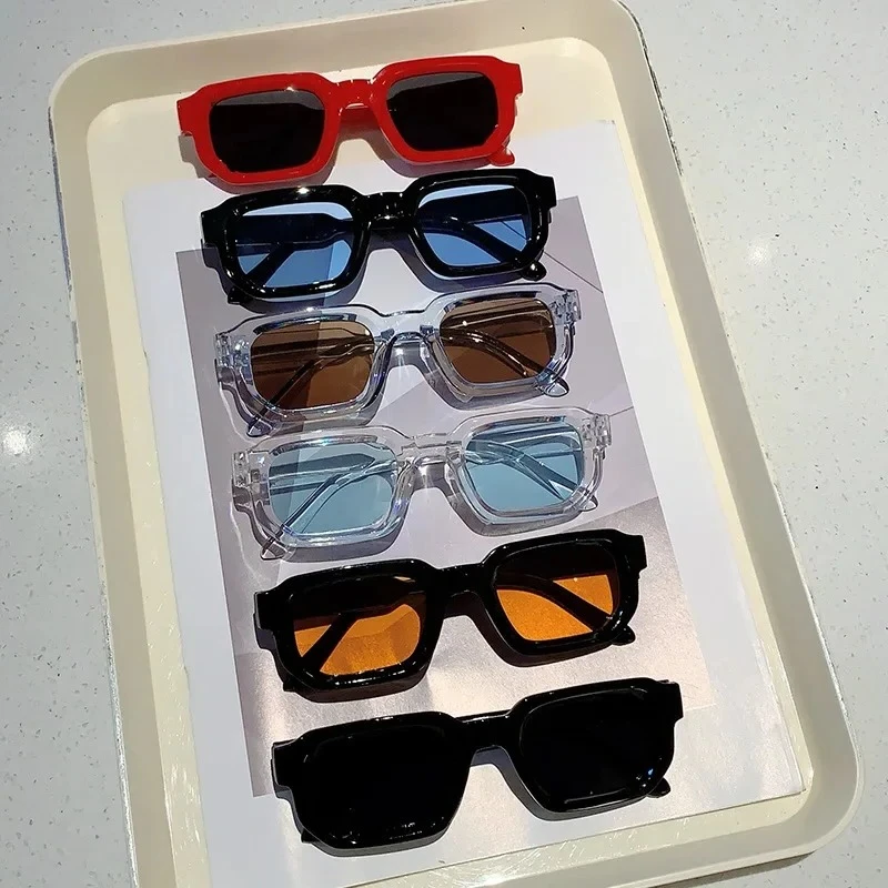 Vintage Rectangle Frame Sunglasses Fashion Retro Sun Glasses Luxury Brand Design Glasses UV400 Eyewear Women Goggles