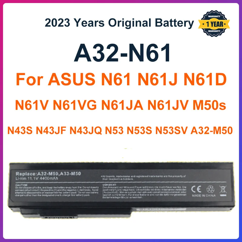 

A32-N61 Аккумулятор для ноутбука ASUS N61 N61J N61D N61V N61VG N61JA N61JV M50s N43S N43JF N43JQ N53 N53S N53SV A32-M50